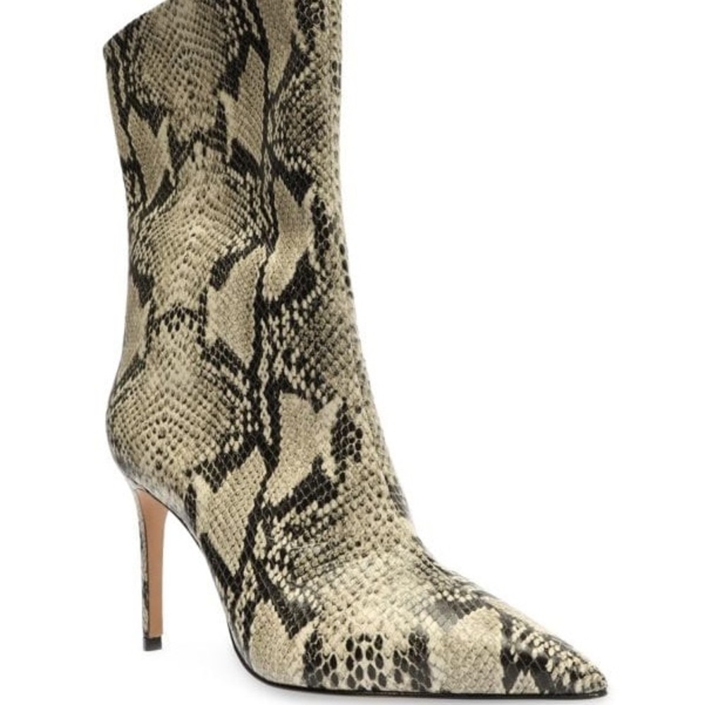 Schutz Mary Snake Embossed leather Short Boots